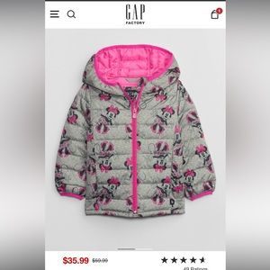 Gap Factory Toddler girl’s Minnie puffer coat.